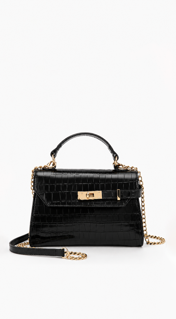 Lucía | Bolso Efecto Cocodrilo con Asa y Bandolera