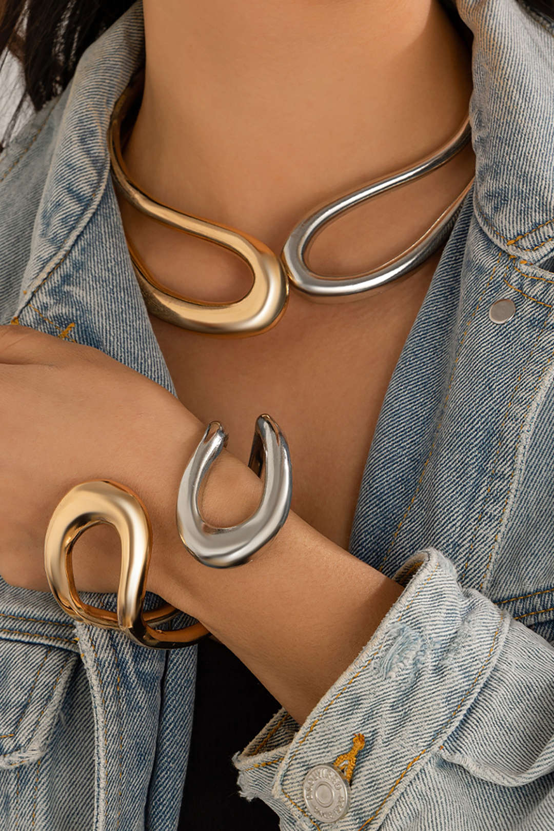 Mar | Pulsera Asimétrica Calada