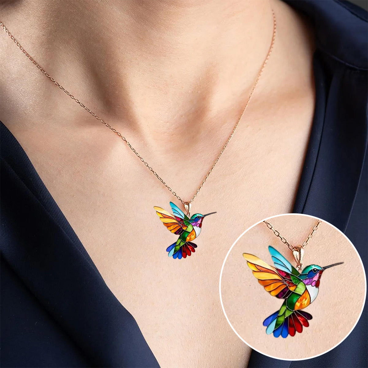 Miren | Collar Colibrí Multicolor