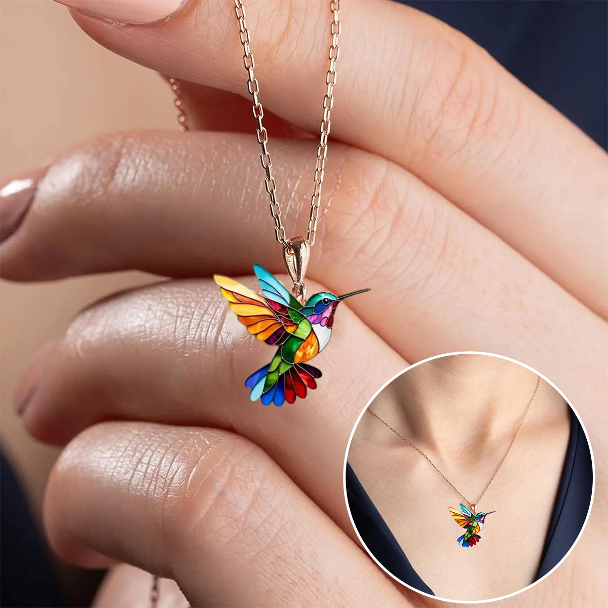 Miren | Collar Colibrí Multicolor