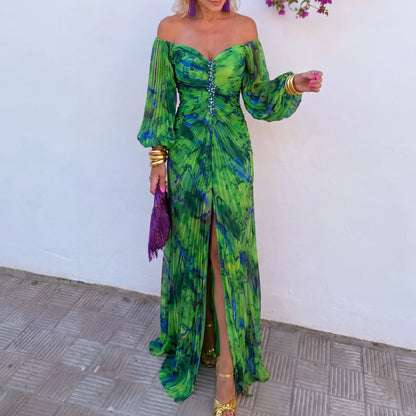 Mía | Vestido Largo de Gala con Hombros Descubiertos