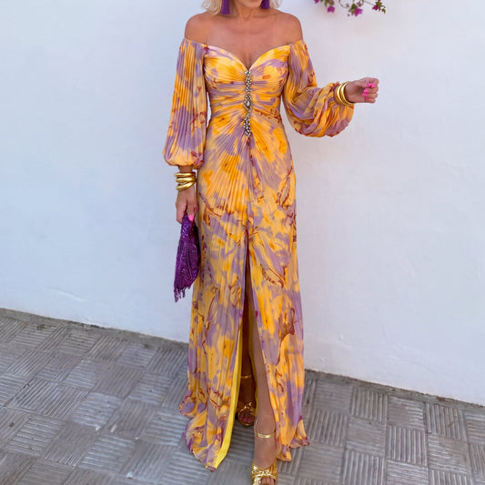 Mía | Vestido Largo de Gala con Hombros Descubiertos