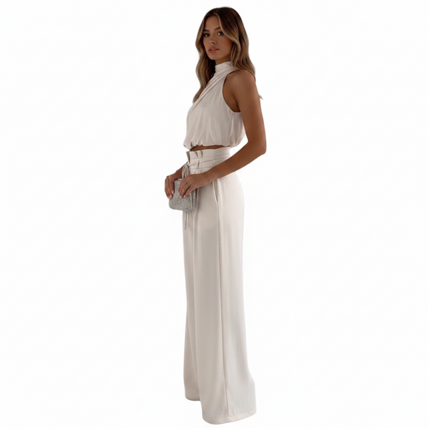 Alma | Conjunto Plisado Marfil