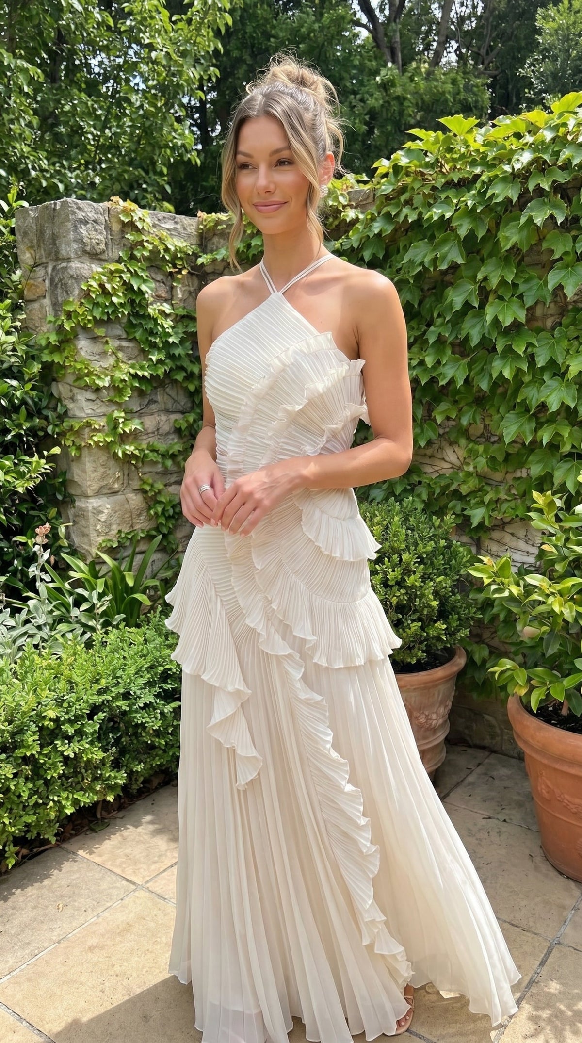 Gabriela | Vestido Plisado Asimétrico Ibiza