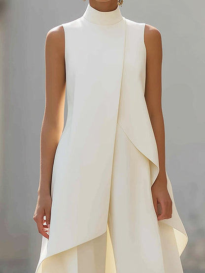 Celeste | Conjunto de Top de Cuello Alto y Pantalón Ancho