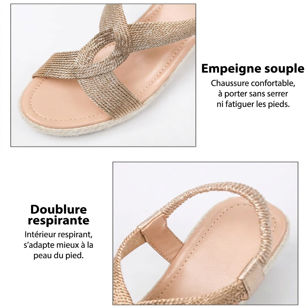 Carlota | Sandalias de Cuña Trenzadas a Mano