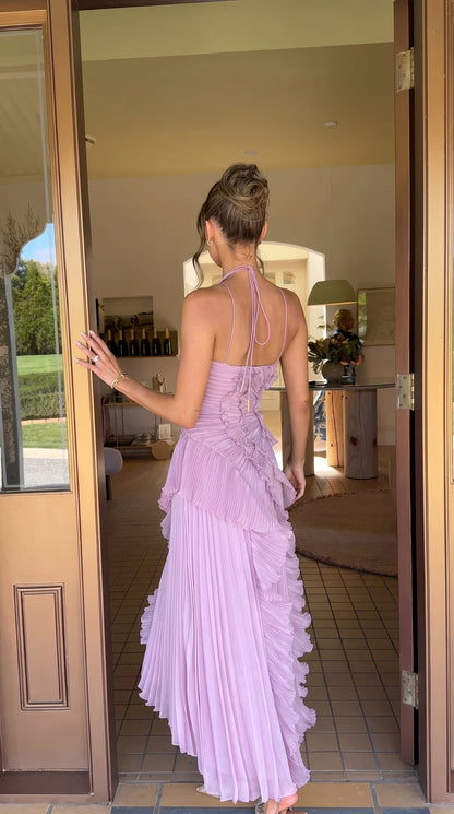 Gabriela | Vestido Plisado Asimétrico Ibiza