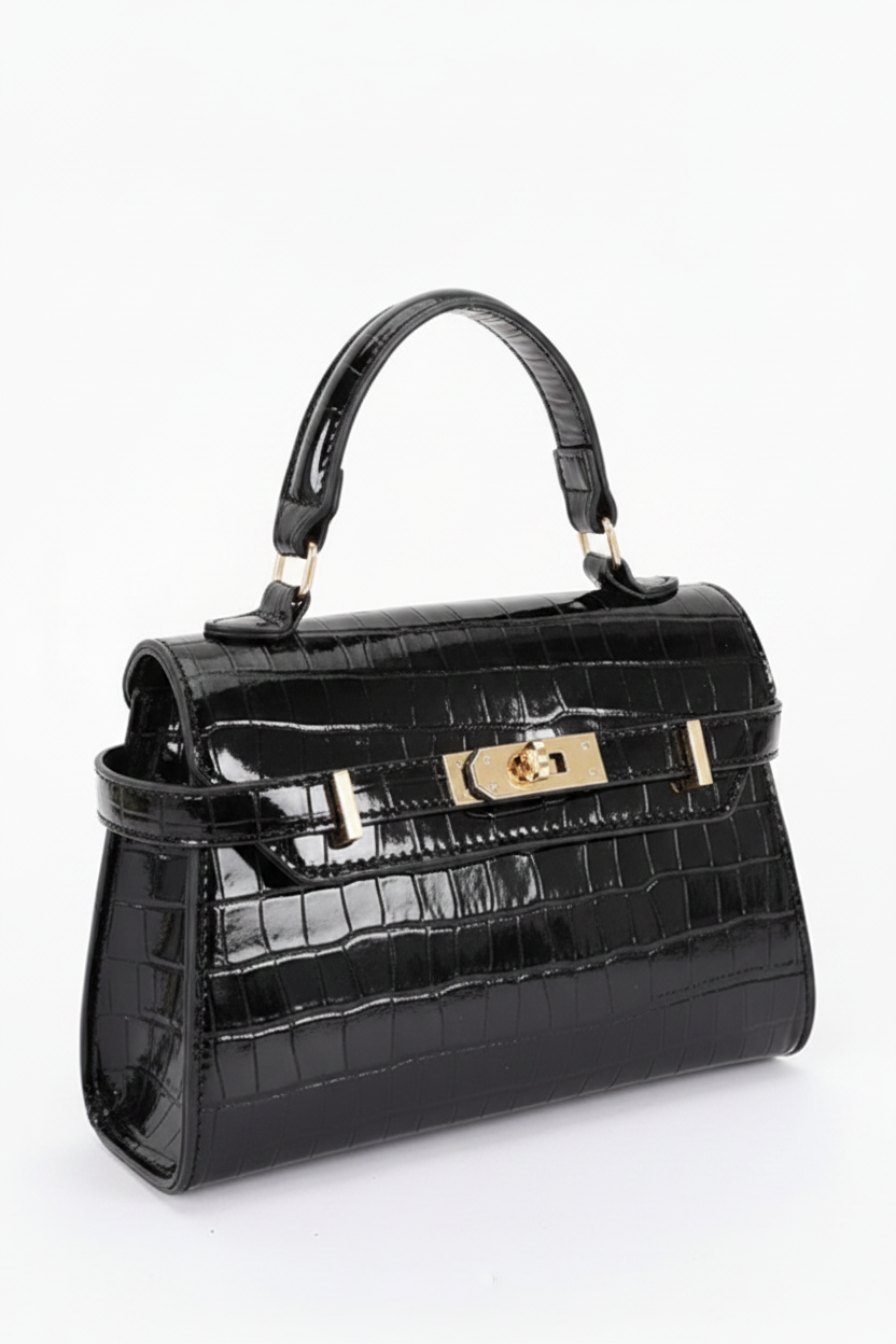 Lucía | Bolso Efecto Cocodrilo con Asa y Bandolera