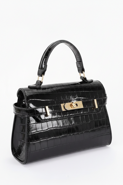Lucía | Bolso Efecto Cocodrilo con Asa y Bandolera