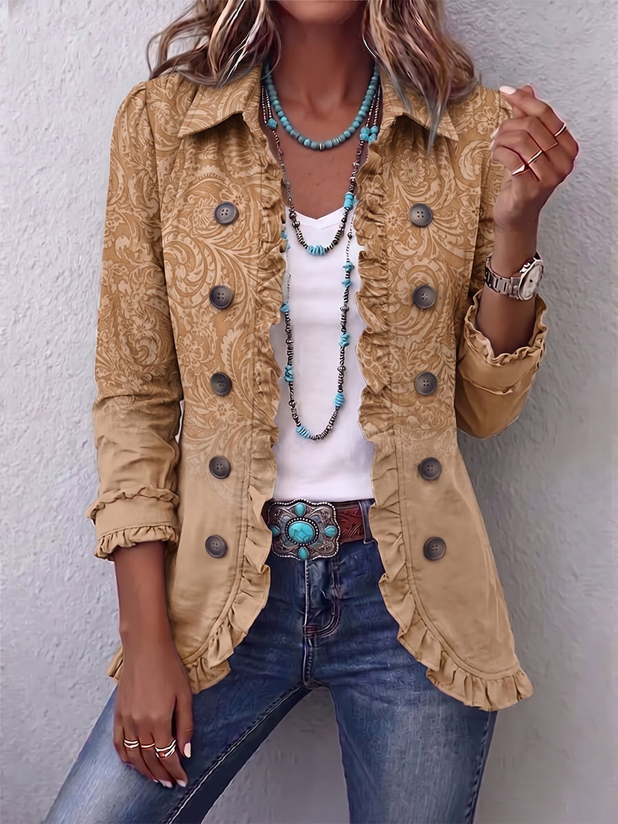 Estrella | Chaqueta con Relieve y Volantes