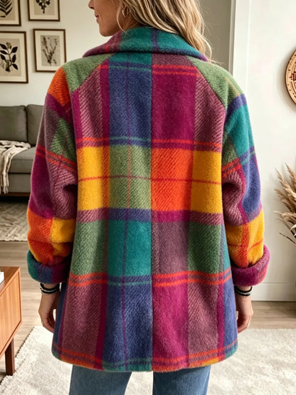 Cecilia | Abrigo de Cuadros Multicolor
