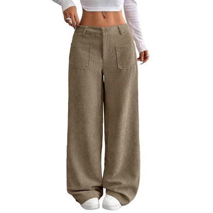 Paz | Pantalón de Pana de Pierna Ancha y Tiro Alto